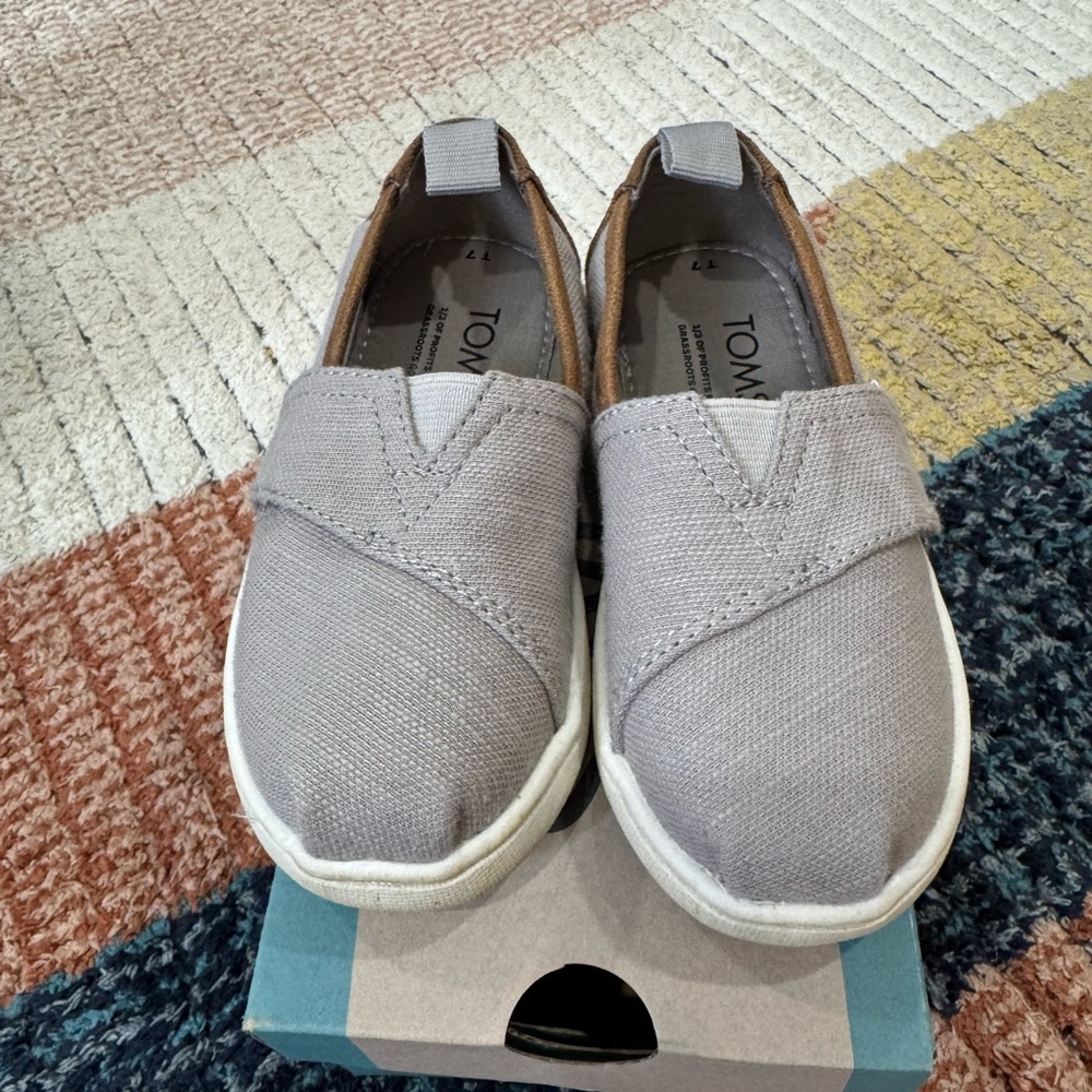 TOMS Gray Slip-On Shoes